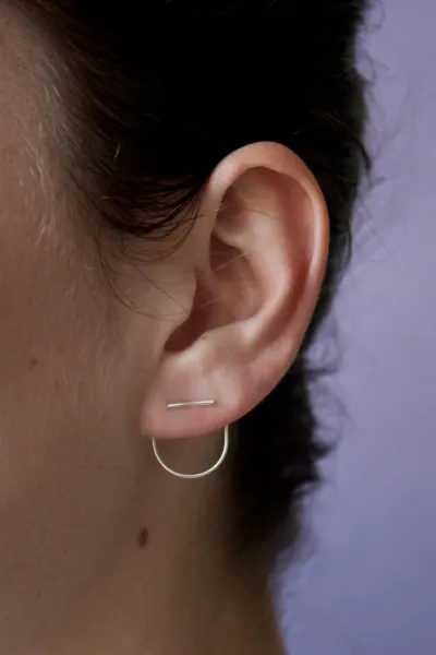 Ohrring Bogen ARC (rechts) Silber 925 von Soek Atelier